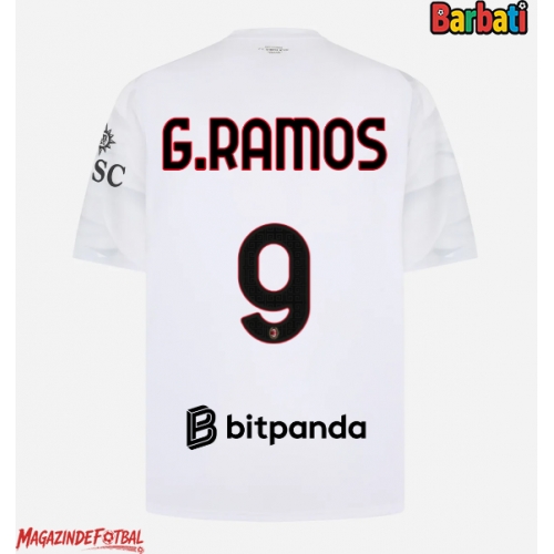 AC Milan Goncalo Ramos #9 Tricou Fotbal Replică 2026-27 Barbati Deplasare AC Milan Goncalo Ramos #9 Tricou Fotbal Replică 2026-27 Barbati Deplasare